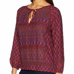 PRANA Tacana Peasant Top in Black Cherry LaurelPullover NWOT